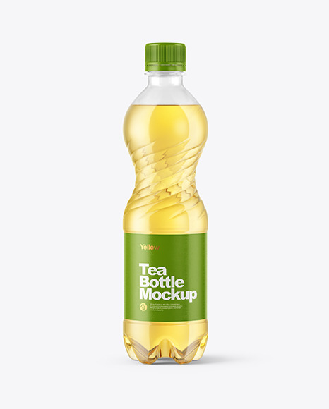 Download 500ml Pet Green Tea Bottle Mockup In Bottle Mockups On Yellow Images Object Mockups PSD Mockup Templates