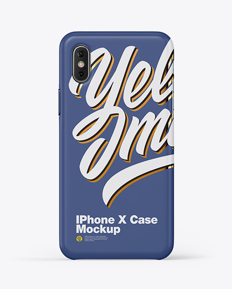 Iphone X Matte Case Mockup In Device Mockups On Yellow Images Object Mockups