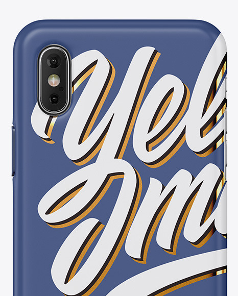 Iphone X Matte Case Mockup In Device Mockups On Yellow Images Object Mockups