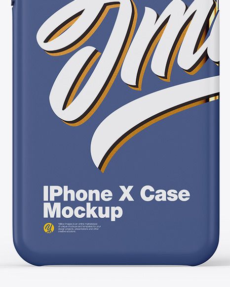 Iphone X Matte Case Mockup In Device Mockups On Yellow Images Object Mockups