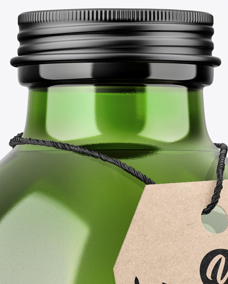 Green Bottle Mockup PSD #2