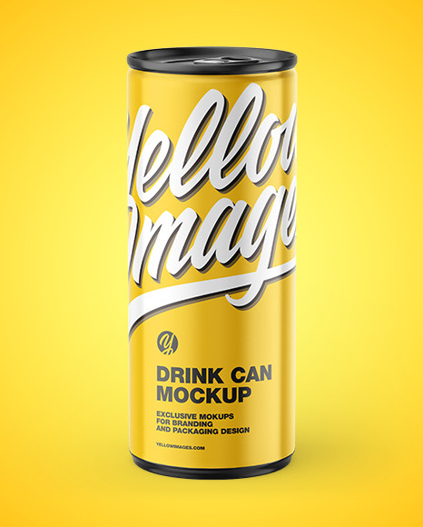 Glossy Drink Can Mockup PSD #2