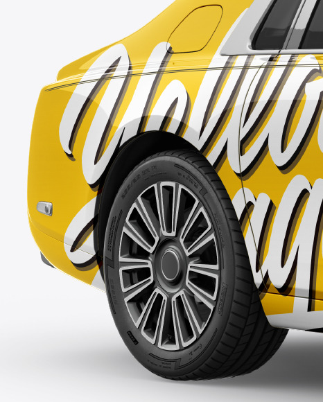 Luxury Car Mockup - Half Side View