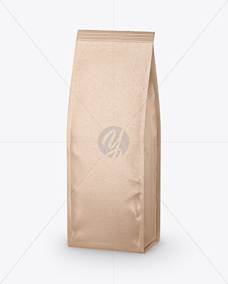 Download 500g Kraft Coffee Bag Psd Mockup Half Side View Yellowimages