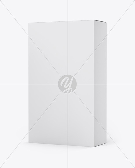 Matte Paper Box    Half Side View PSD #1