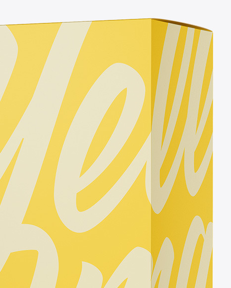 Download Matte Paper Box Half Side View In Box Mockups On Yellow Images Object Mockups Yellowimages Mockups