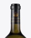 Antique Green Glass White Wine Bottle Mockup