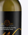 Antique Green Glass White Wine Bottle Mockup