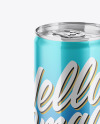 250ml Glossy Aluminium Drink Can Mockup