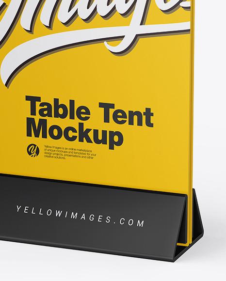 Plastic Table Tent Mockup