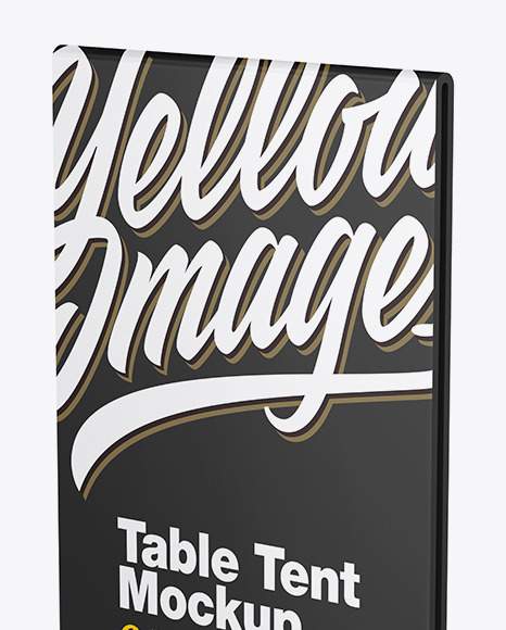 Plastic Table Tent Mockup PSD #6