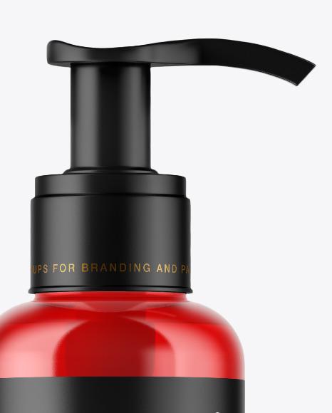 Cosmetic Bottle with Pump Mockup PSD #2