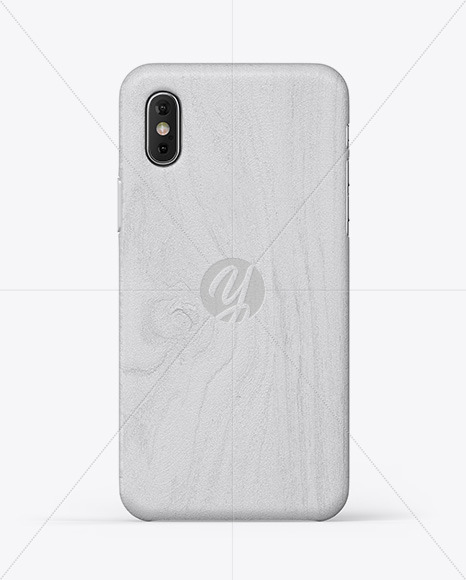 iPhone X Wooden Case Mockup