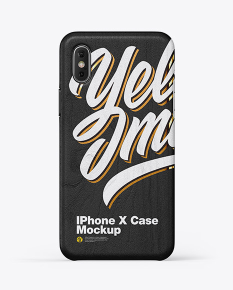 iPhone X Wooden Case Mockup