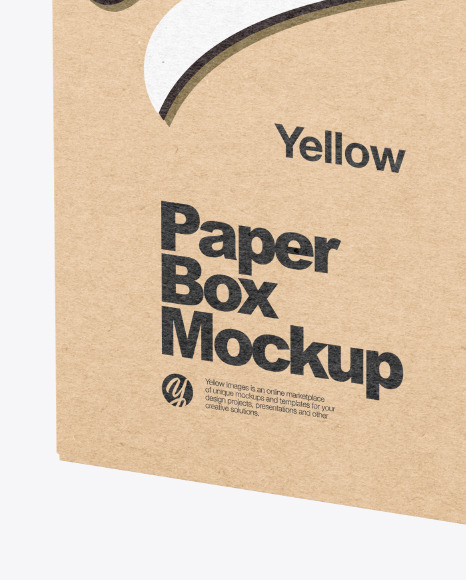 Kraft Paper Box Mockup PSD #1