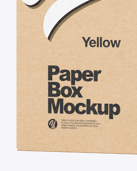 Kraft Paper Box Mockup PSD #1