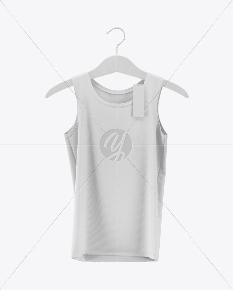 Melange Sleeveless Shirt On Hanger Mockup In Apparel Mockups On Yellow Images Object Mockups