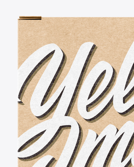Kraft Paper Box Mockup PSD #2