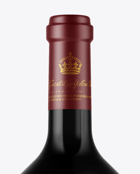 Dark Glass Wine Bottle Mockup PSD #2