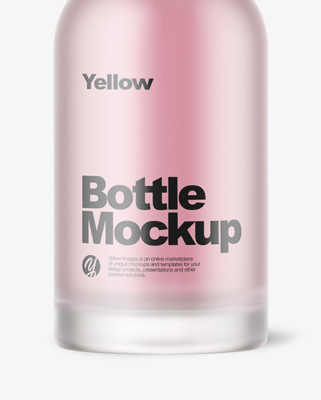 Download Frosted Bottle Mockup in Bottle Mockups on Yellow Images Object Mockups