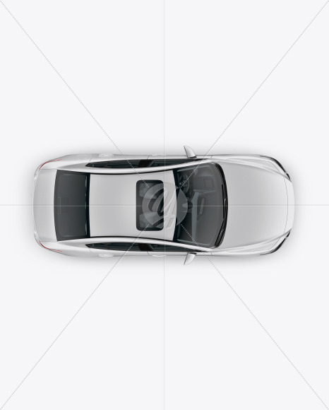 Sedan Mockup Top View In Vehicle Mockups On Yellow Images Object Mockups