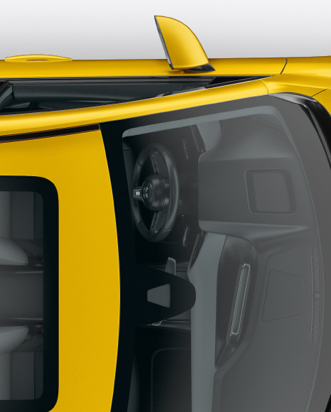 Download Sedan Mockup Top View In Vehicle Mockups On Yellow Images Object Mockups PSD Mockup Templates