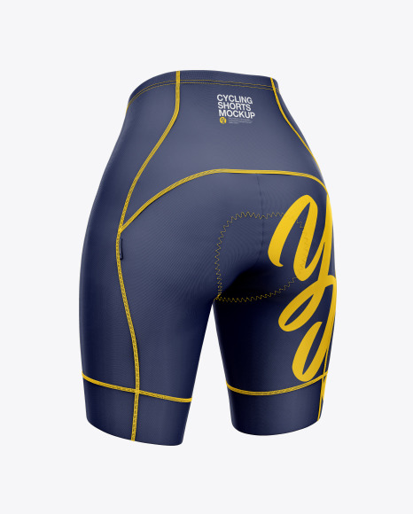 Women S Cycling Shorts Mockup In Apparel Mockups On Yellow Images Object Mockups