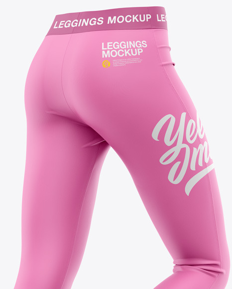 Download Women S Leggings Mockup Back Half Side View In Apparel Mockups On Yellow Images Object Mockups