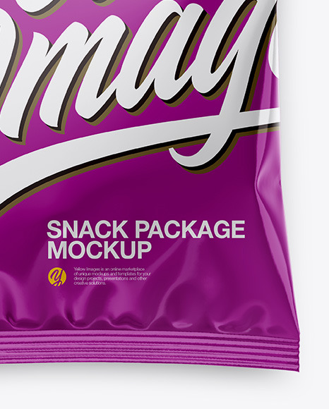 Glossy Snack Package Mockup PSD #1