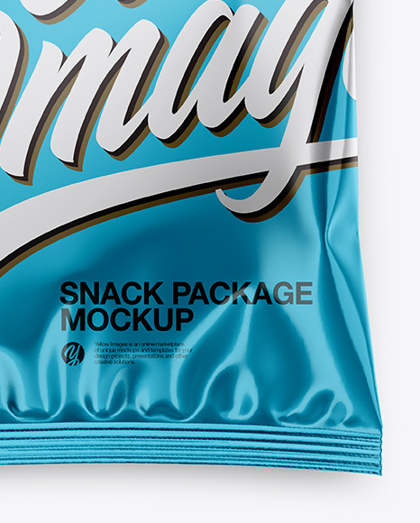 Metallic Snack Package Mockup PSD #1