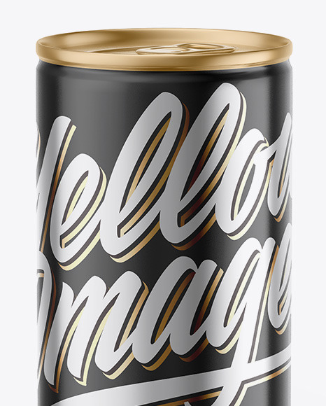 Glossy Metallic Drink Can Mockup PSD #5