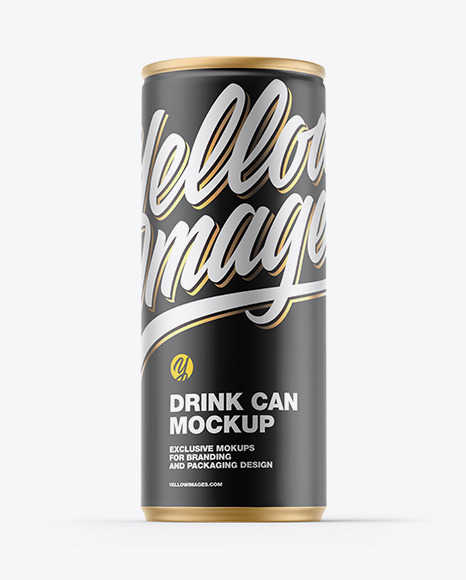 Download Matte Metallic Drink Can Mockup In Can Mockups On Yellow Images Object Mockups