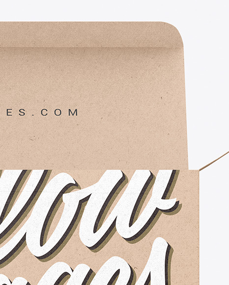 Opened Kraft Box Mockup PSD #2