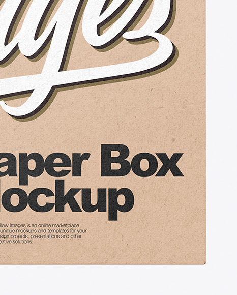 Opened Kraft Box Mockup PSD #1