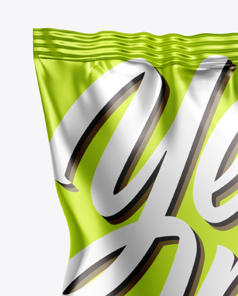 Metallic Snack Package Mockup PSD #2