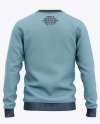 Download Men S Heather Crew Neck Sweatshirt Mockup Back View Of Sweater In Apparel Mockups On Yellow Images Object Mockups