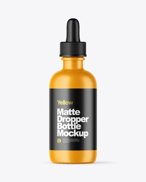 Matte Dropper Bottle Mockup In Bottle Mockups On Yellow Images Object Mockups