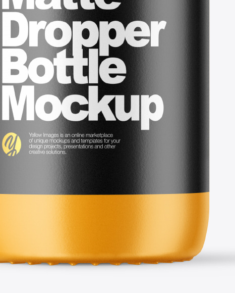 Matte Dropper Bottle Mockup In Bottle Mockups On Yellow Images Object Mockups