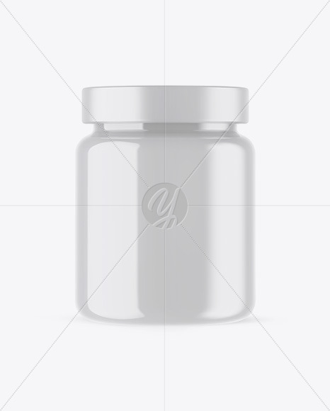 Download Glossy Protein Jar Mockup