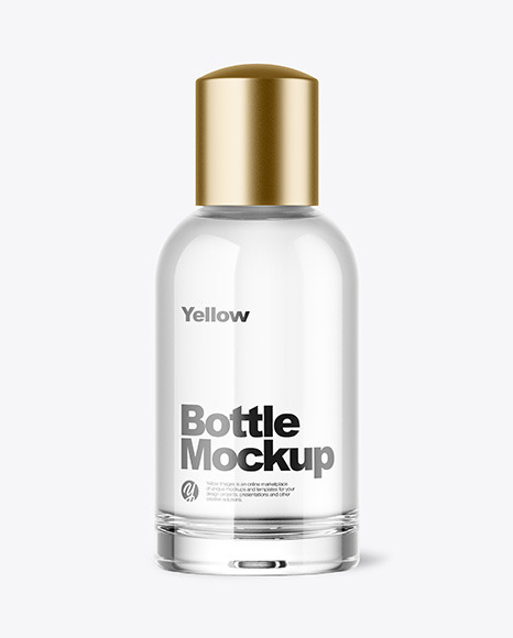 Clear Glass Bottle Mockup PSD #2