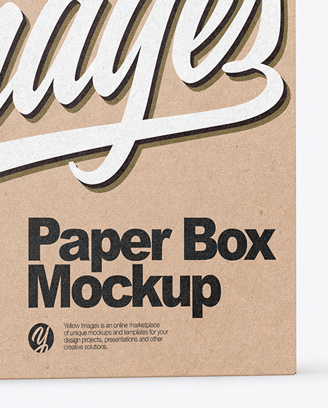 Opened Kraft Box Mockup