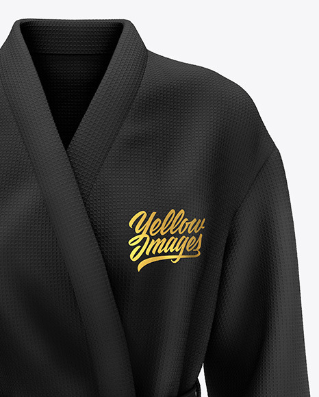 Download Women's Waffle Robe Mockup - Front View in Apparel Mockups ...