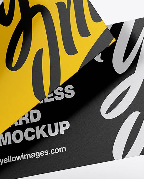 Paper Business Cards Mockup