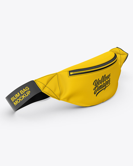 Download Fanny Pack Mockup Front Half Side View Bum Bag In Apparel Mockups On Yellow Images Object Mockups