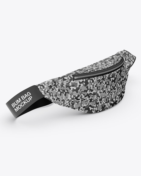 Download Fanny Pack Mockup - Front Half-Side View in Apparel ...