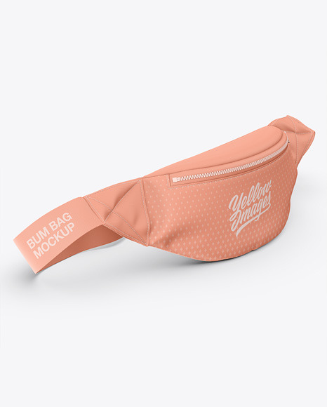 Download Fanny Pack Mockup - Front Half-Side View - Bum Bag in Apparel Mockups on Yellow Images Object ...