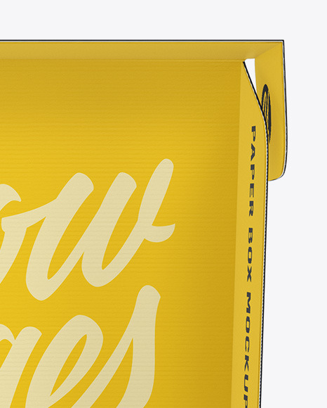 Opened Paper Box Mockup   Front View PSD #5