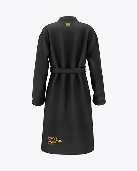 Download Free Women's Waffle Robe Mockup - Back View (PSD) - Free ...