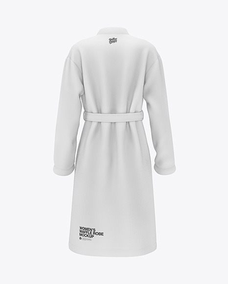 Download Women's Waffle Robe Mockup - Back View in Apparel Mockups ...