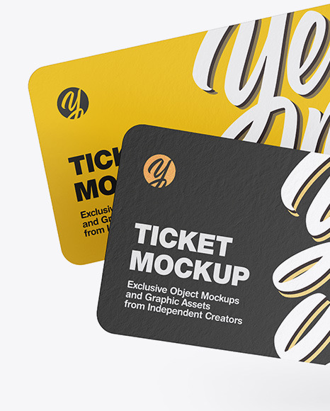 Two Paper Tickets Mockup